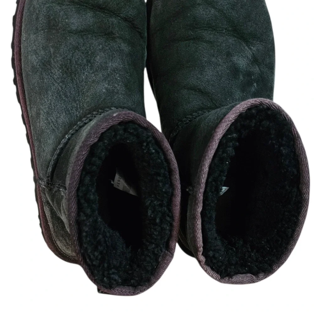 UGG Mini II Boot Women's Size US 7 Green Suede Boots EU 38 1016222 Fur Sherpa - Picture 4 of 7